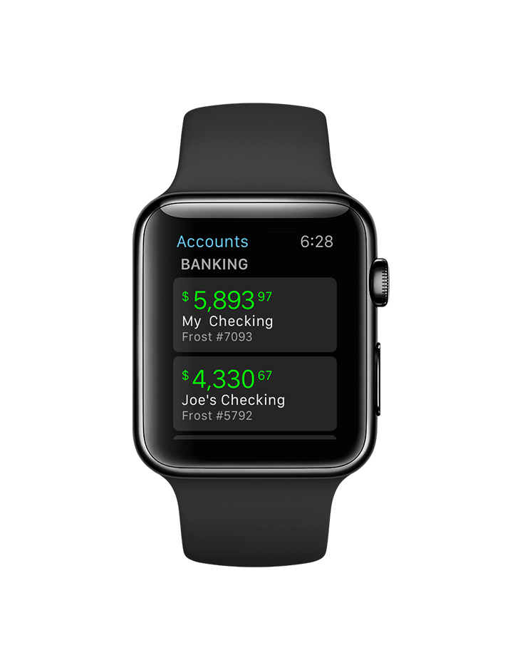 see your balances from your apple watch