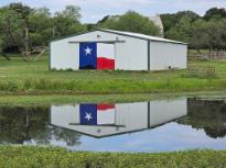 Texas Flag on Barn