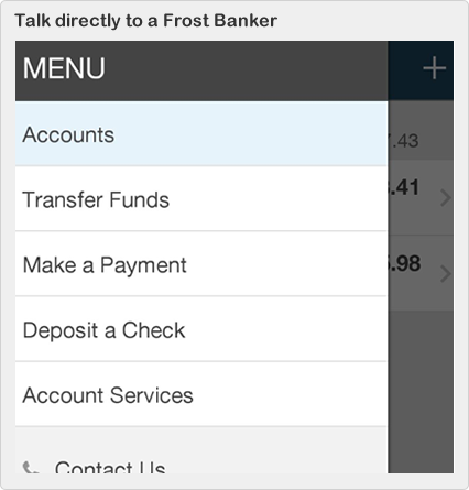 Frost bank hotsell customer service