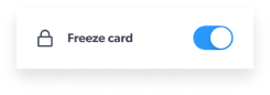 Image of freeze card radio button