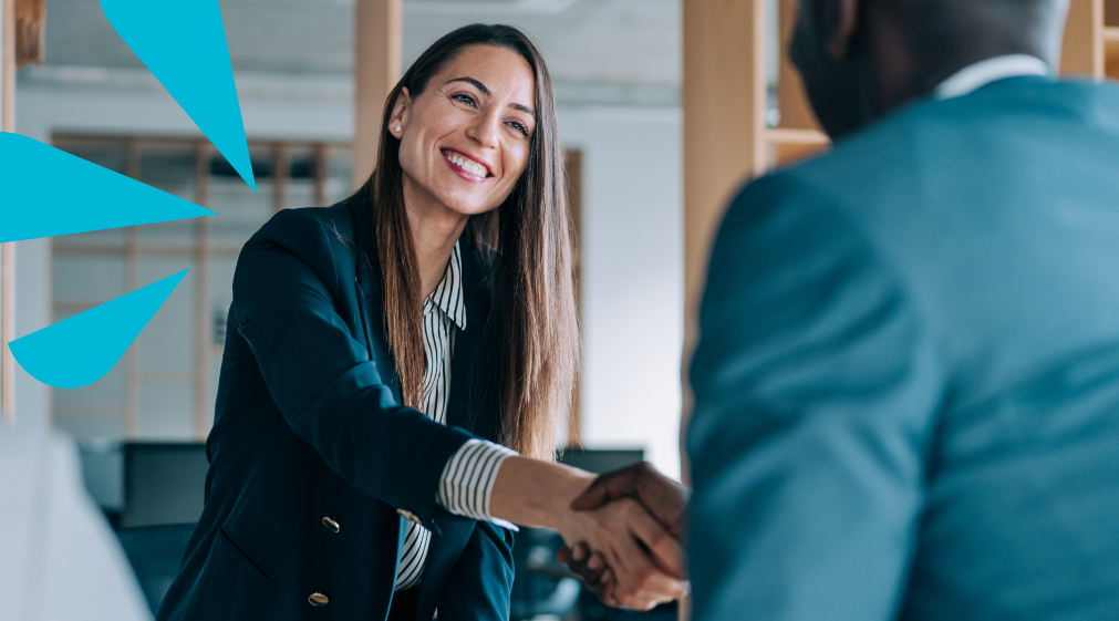 Image of business people shaking hands