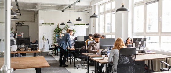 Image of of people working in an office