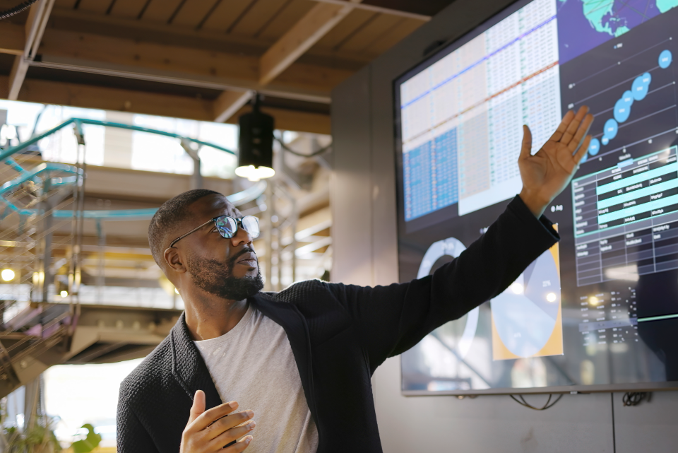 Image of man presenting