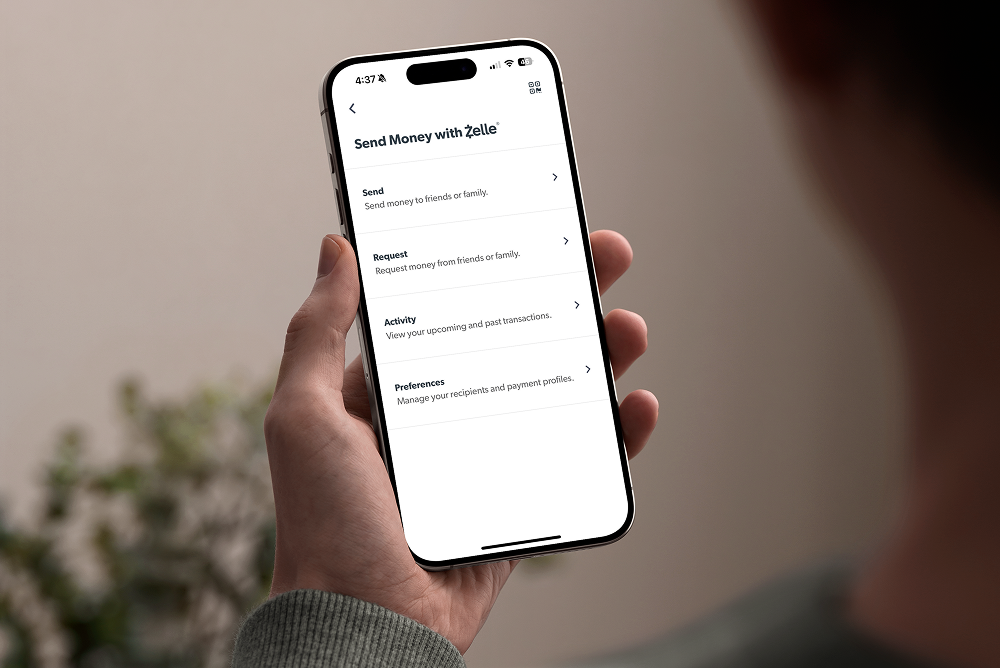 Image of hand holding a smart phone