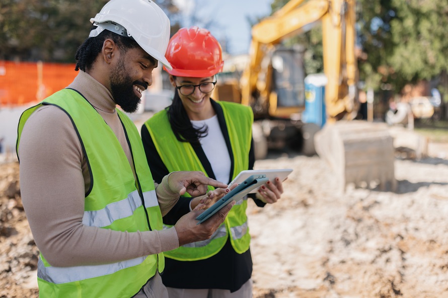 People on construction site