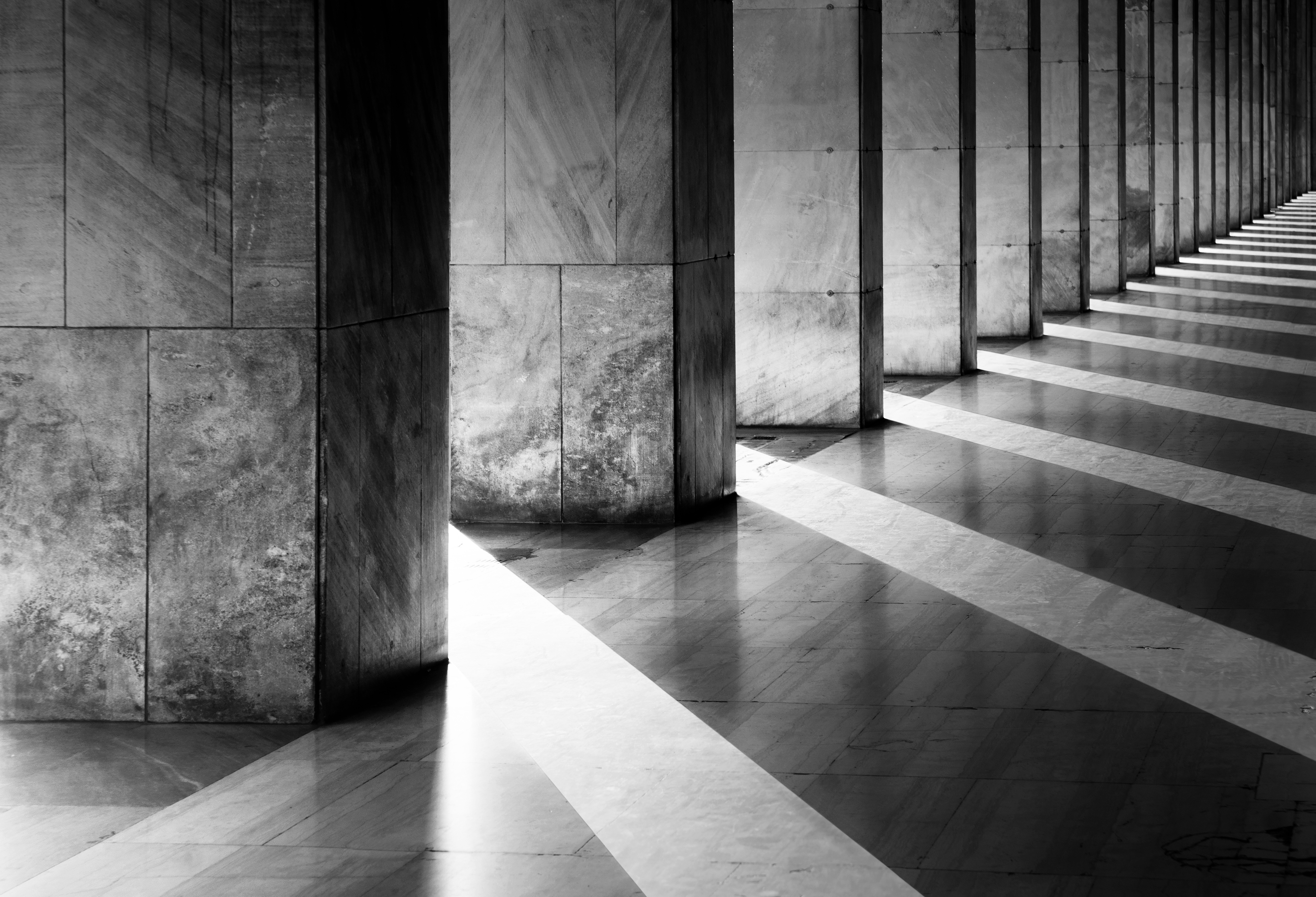 Photo of columns and shadows