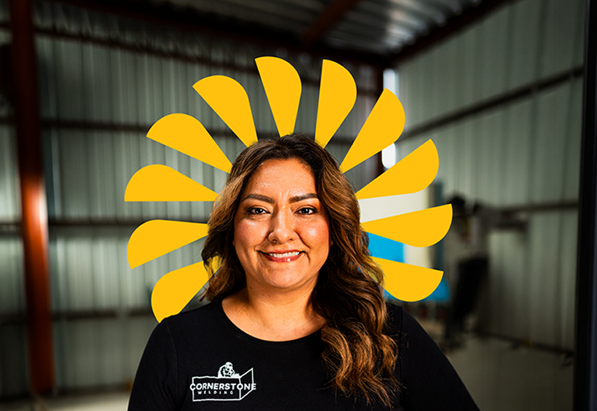Woman smiling