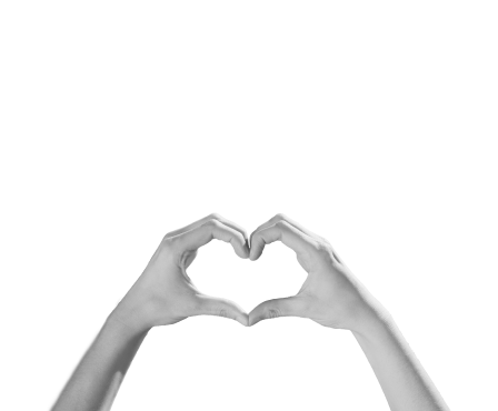 Image of hands making a heart shape