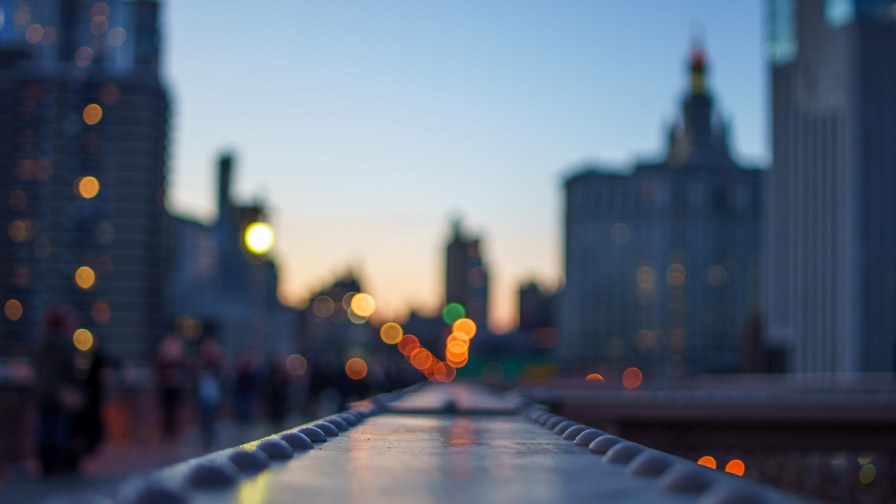 Image of blurred cityscape