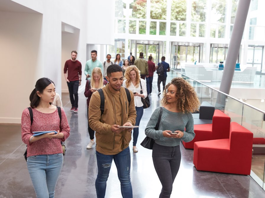 Image of students walking