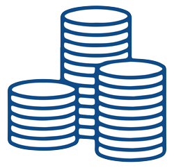 Stacked coins icon