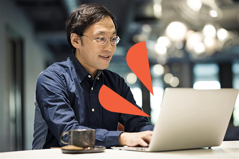 Man working on laptop
