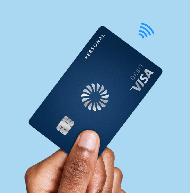 Image of blue debit card