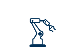 Icon of robotic factory arm