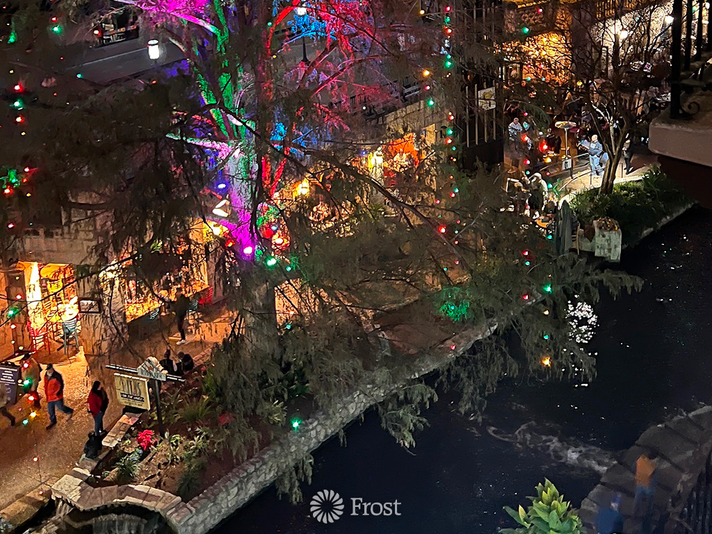 View of Riverwalk in December