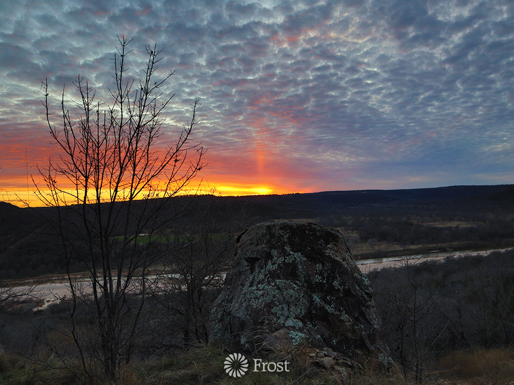 Winter Sunset On The Brazos River