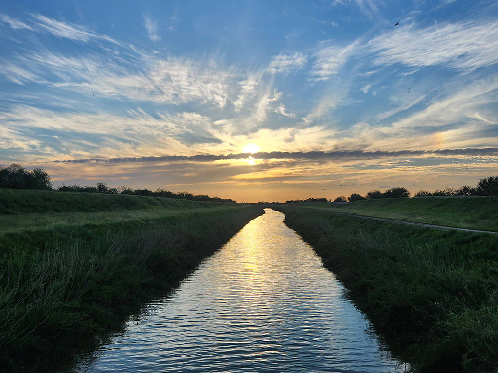 Sunset at the Levee
