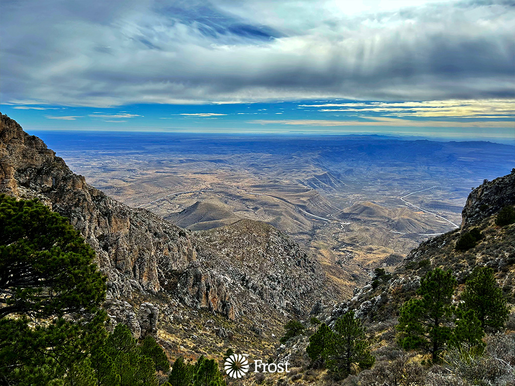 Looking Down at Guadalupe Mountains 
